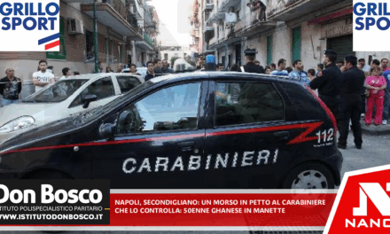 *NAPOLI, SECONDIGLIANO: Un morso in petto al carabiniere che lo controlla. 50enne ghanese in manette*