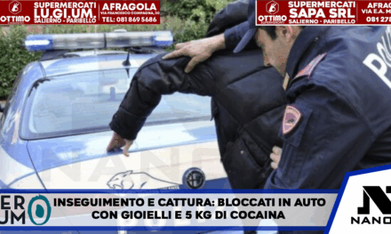 Inseguimento e cattura: bloccati in auto con gioielli e 5 kg di cocaina