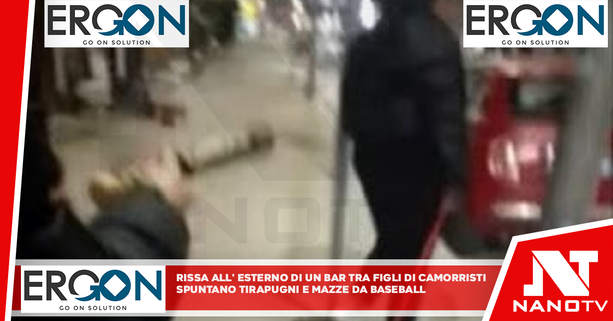 Rissa all’esterno di un bar tra figli di cammoristi: spuntano tirapugni e mazze da baseball