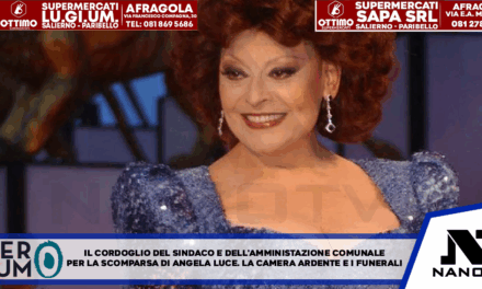 Il Cordoglio del Sindaco e dell’Amministrazione Comunale per la scomparsa di Angela Luce. La camera ardente e i funerali.