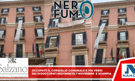 OCCUPATO IL CONSIGLIO COMUNALE E VIA VERDI DAI DISOCCUPATI ORGANIZZATI MOVIMENTO 7 NOVEMBRE E SCAMPIA.