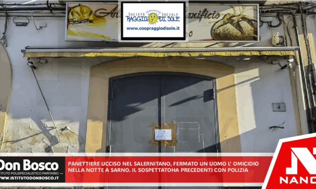Panettiere ucciso nel Salernitano, fermato un uomo L’omicidio nella notte a Sarno. Il sospettato ha precedenti di polizia