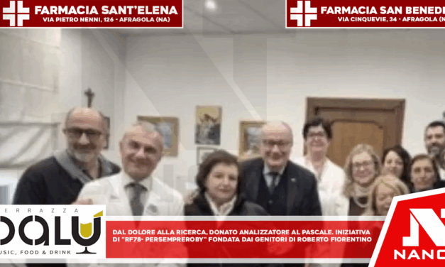 Dal dolore alla ricerca, donato analizzatore di ultima generazione al Pascale Iniziativa di «Rf78 – PerSempreRoby», fondata dai genitori di Roberto Fiorentino