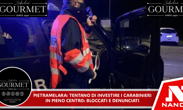 Pietramelara: tentano di investire i carabinieri in pieno centro, bloccati e denunciati