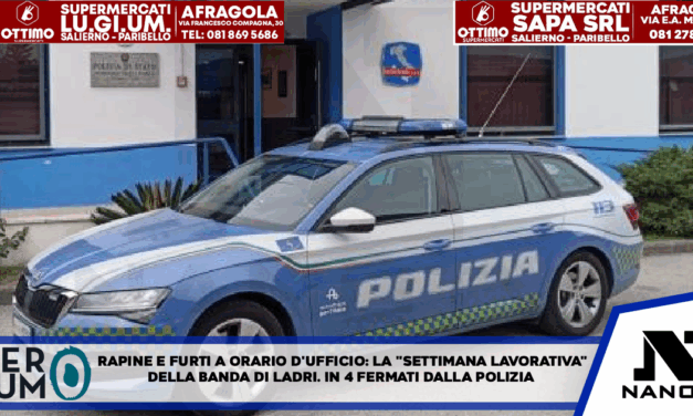 Rapine e furti a orario d’ufficio: la “settimana lavorativa” della banda di ladri. In 4 fermati dalla polizia