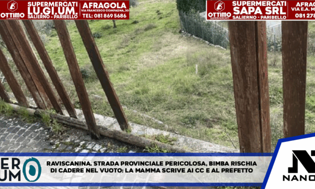 RAVISCANINA – Strada provinciale pericolosa, bimba rischia di cadere nel vuoto. La mamma scrive ai carabinieri e al prefetto