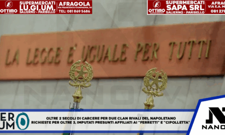 Oltre due secoli di carcere per due clan rivali del Napoletano Richieste per oltre tre, imputati presunti affiliati ai “Ferretti” e “Cipolletta”