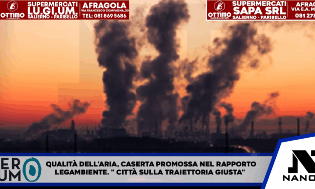 Qualità dell’aria, Caserta promossa nel rapporto Legambiente. “Città sulla traiettoria giusta”