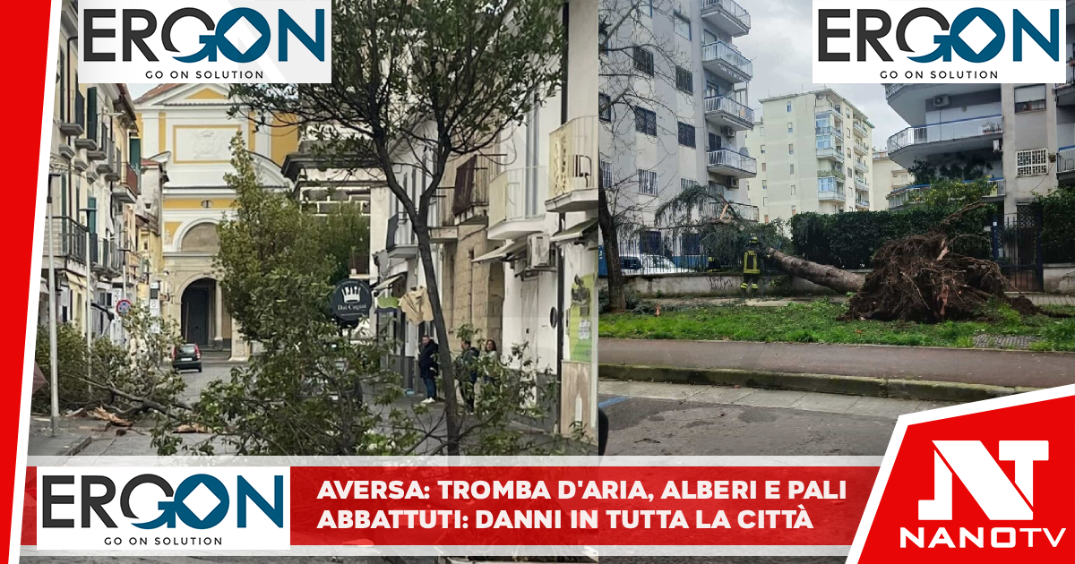 TROMBA D’ARIA. Alberi e pali della luce abbattuti: danni in tutta la città