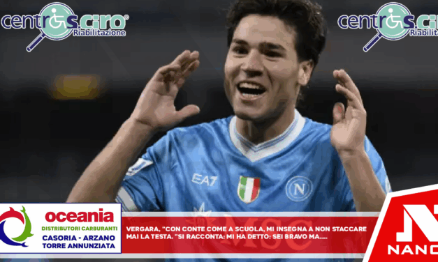 Vergara, ‘con Conte come a scuola, mi insegna a non staccare mai la testa’ Rivelazione del Napoli si racconta: mi ha detto ‘sei bravo ma…’