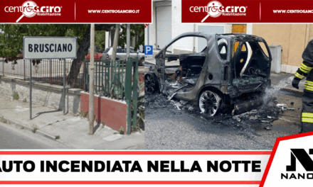 Brusciano,Smart distrutta da un incendio probabilmente doloso