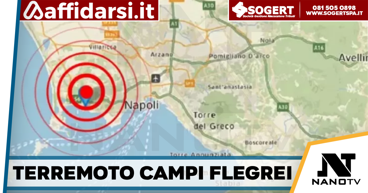 Campi Flegrei-Terremoto: scossa di magnitudo in mattinata(mgtd 3.5) avvertita dalla popolazione
