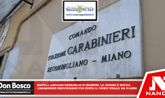 Napoli: Anziano bersaglio di bambini. La gogna è social. Carabinieri individuano chi posta il video virale: ha 11 anni
