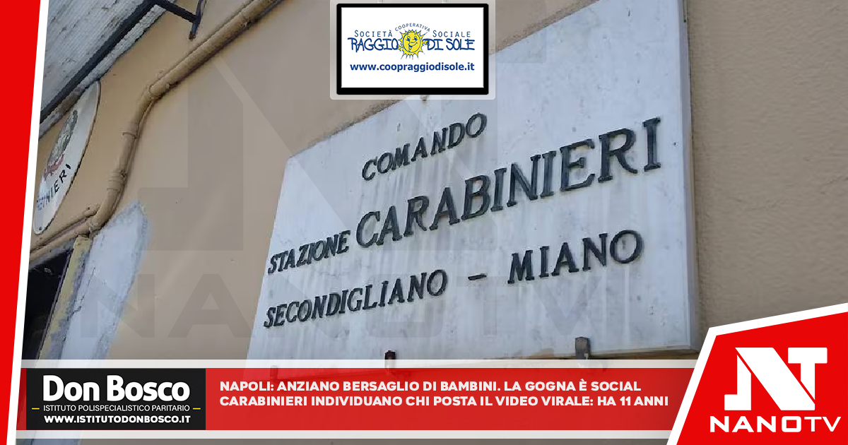 Napoli: Anziano bersaglio di bambini. La gogna è social. Carabinieri individuano chi posta il video virale: ha 11 anni