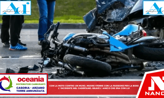 Con la moto contro un muro, muore 17enne con la passione per la boxe L’incidente nel Casertano. Grave l’amico che era con lui