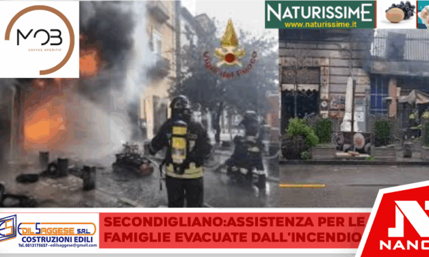 Incendio a Secondigliano: il Comune di Napoli attiva le misure di emergenza e l’assistenza per le famiglie evacuate