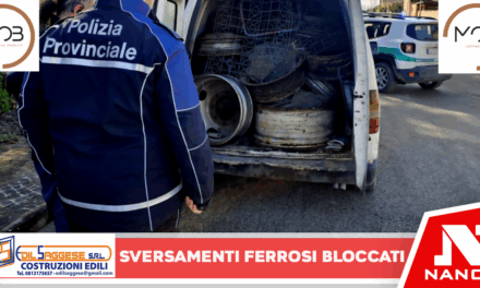 Capua-Intercettato un furgone carico di  rifiuti speciali ferrosi.