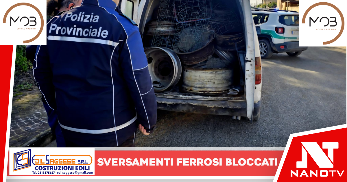 Capua-Intercettato un furgone carico di  rifiuti speciali ferrosi.