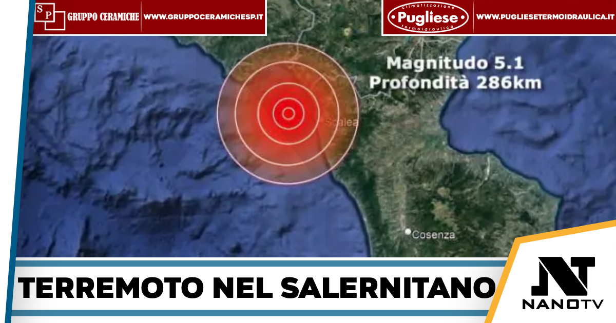 Terremoto nel Salernitano scossa di magnitudo 4.5 a Montecorice,