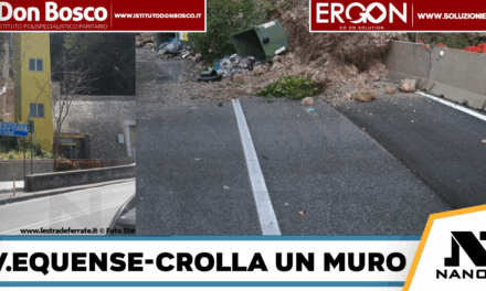 Vico Equense -crolla muro a causa del maltempo: nessun ferito