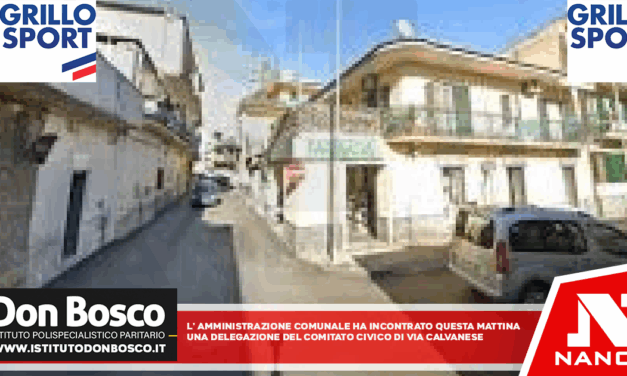 L’Amministrazione Comunale ha incontrato questa mattina una delegazione del comitato civico di via Mauro Calvanese,