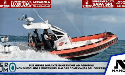 Sub muore durante immersione ad Agropoli Non si esclude l’ipotesi del malore come causa del decesso