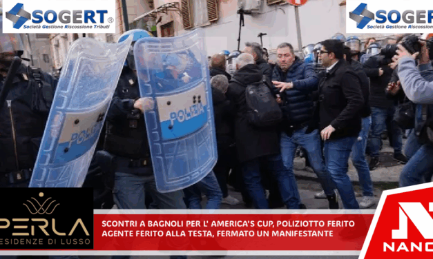Scontri a Bagnoli per l’America’s Cup, poliziotto ferito Agente ferito alla testa, fermato un manifestante