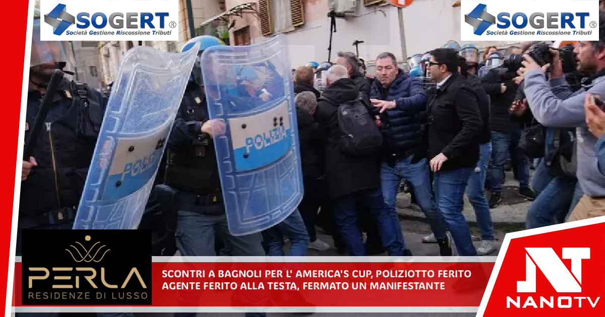 Scontri a Bagnoli per l’America’s Cup, poliziotto ferito Agente ferito alla testa, fermato un manifestante