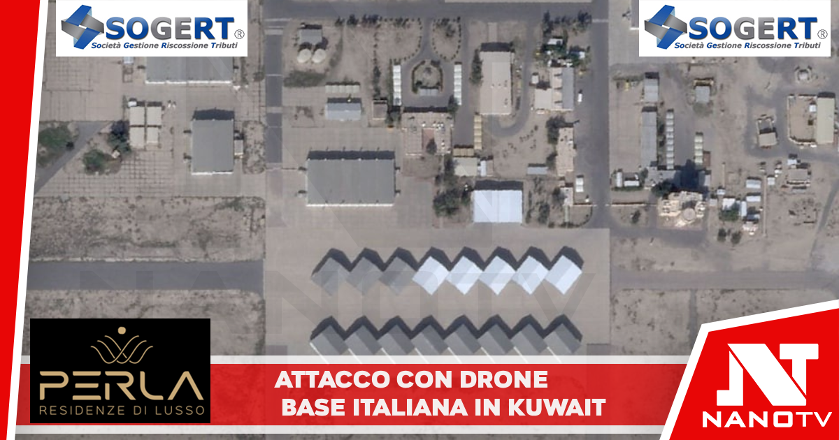 Attacco con un drone a base italiana in Kuwait, nessun ferito. Tajani: «Non ci faremo intimorire»