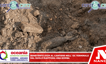 Benevento, stop al cantiere nell’ex terminale: dal suolo riaffiora una bomba Atteso l’intervento degli artificieri