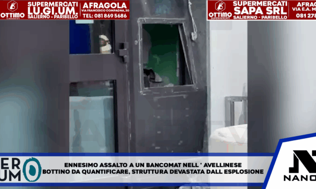 Ennesimo assalto ad un bancomat nell’Avellinese, bottino da quantificare Struttura devastata dall’esplosione. Indagano i carabinieri