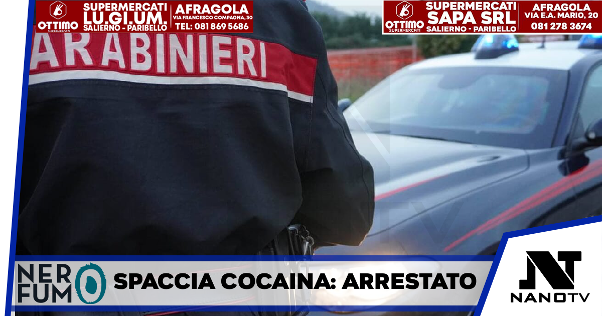 Spaccia cocaina nella sua abitazione: i carabinieri fanno irruzione e l’arrestano