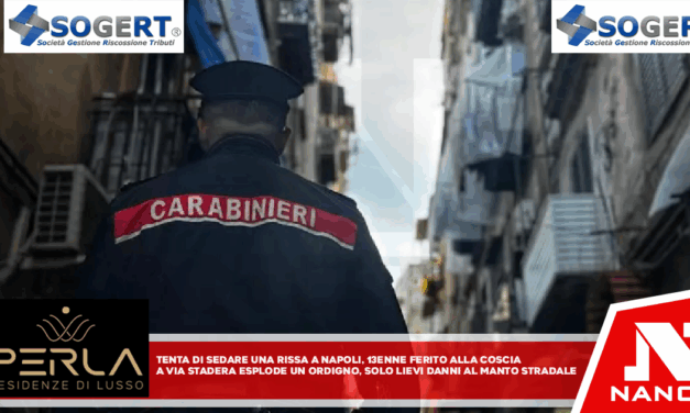 Tenta di sedare rissa a Napoli, 13 enne ferito alla coscia A via Stadera esplode un ordigno, solo lievi danni al manto stradale