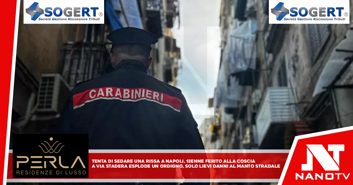 Tenta di sedare rissa a Napoli, 13 enne ferito alla coscia A via Stadera esplode un ordigno, solo lievi danni al manto stradale