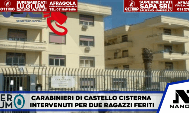 *POMIGLIANO D’ARCO* I carabinieri del nucleo operativo e radiomobile di Castello di Cisterna sono intervenuti presso un locale in via dell’Aeronautica per un 19enne e una 18enne feriti.
