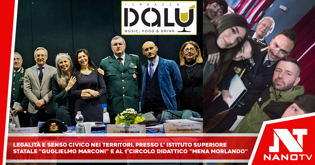 Legalità e senso civico nei territori. Presso l’Istituto Superiore Statale “Guglielmo Marconi” e al 1° Circolo Didattico “Mena Morlando”