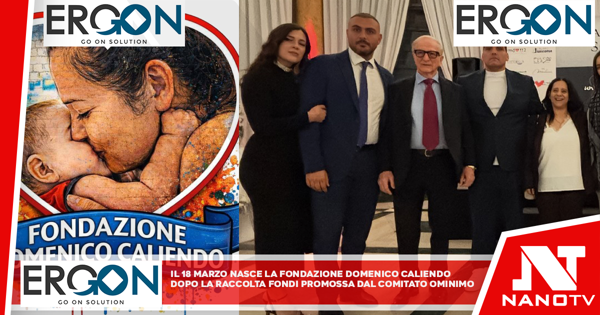 Il 18 marzo nasce la Fondazione Domenico Caliendo Dopo la raccolta fondi promossa dal Comitato omonimo.