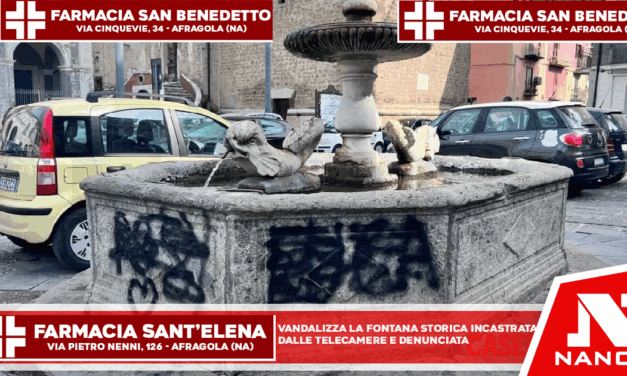 Vandalizza la fontana storica: incastrata dalle telecamere e denunciata