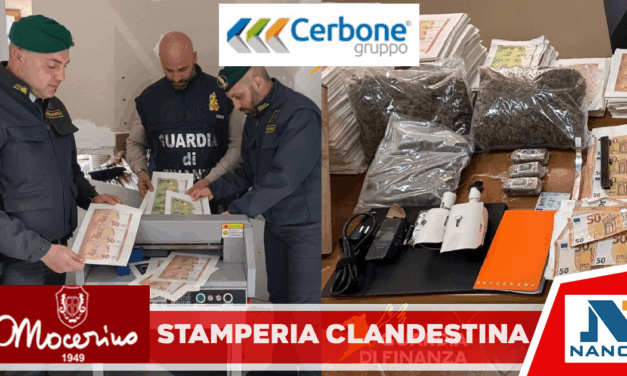 I militari del Comando Provinciale della Guardia di finanza di Napoli, a Torre Annunziata, hanno individuato un immobile adibito a stamperia clandestina