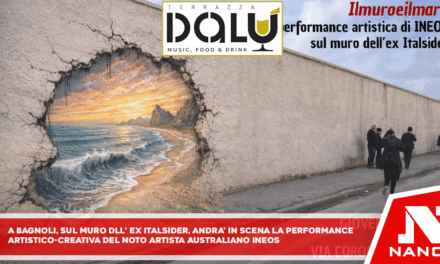 A Bagnoli, sul muro dell’ex Italsider (via Coroglio), andrà in scena la performance artistico-creativa del noto artista australiano Ineos.