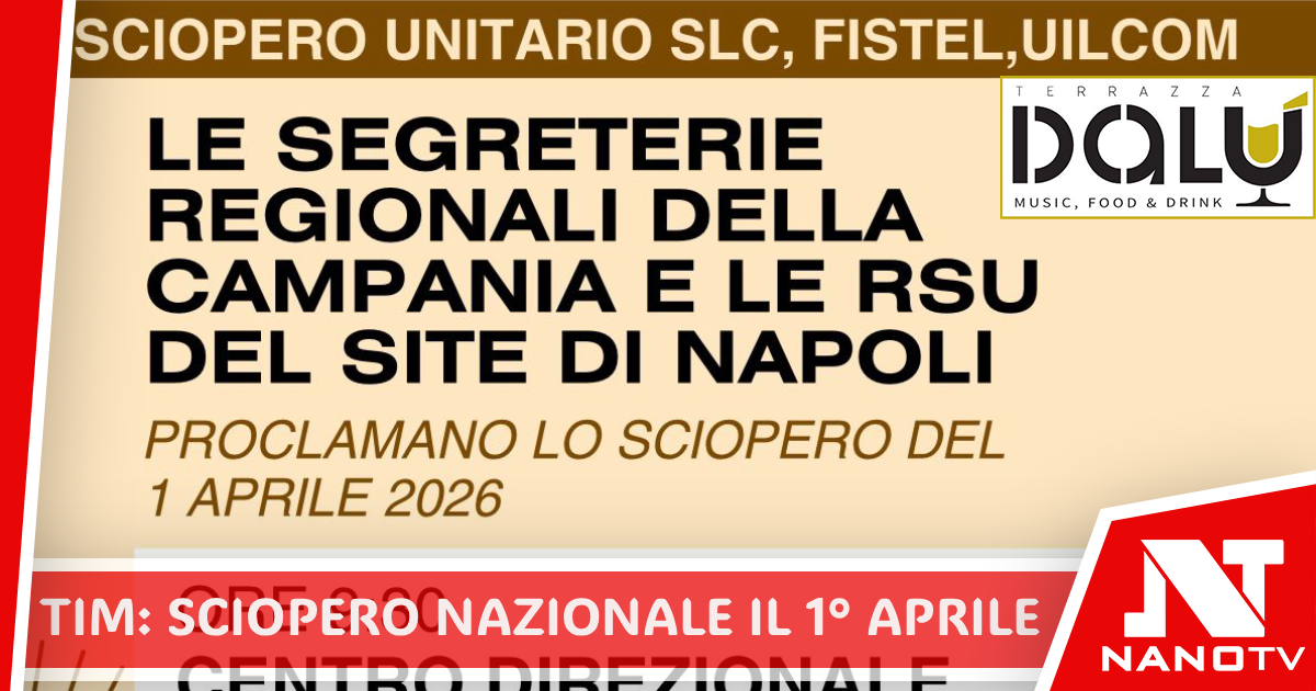 Telecontact (Gruppo TIM): è sciopero nazionale il 1° aprile. Manifestazione a Napoli contro tagli e precarizzazione.