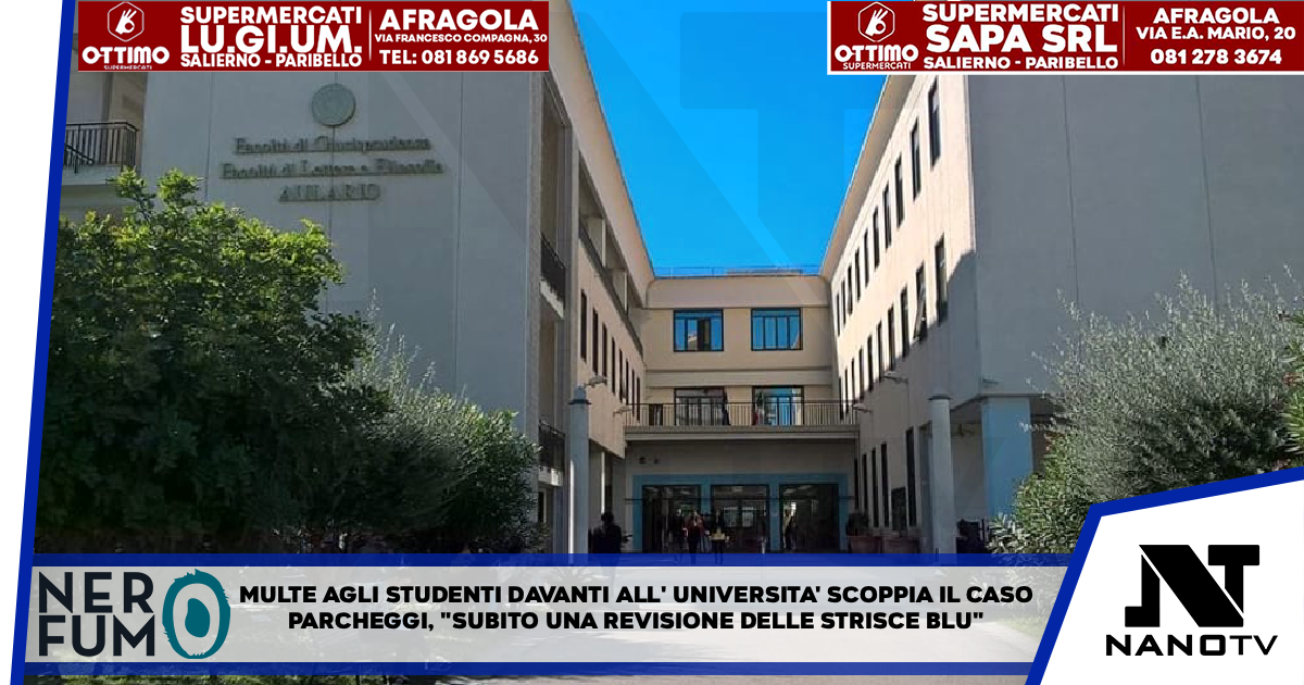 Multe agli studenti davanti all’Università, scoppia il caso parcheggi. “Subito una revisione delle strisce blu”