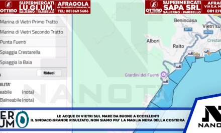 Le acque di Vietri sul Mare da buone ad eccellenti Il sindaco: ‘grande risultato, non siamo più la maglia nera della Costiera”