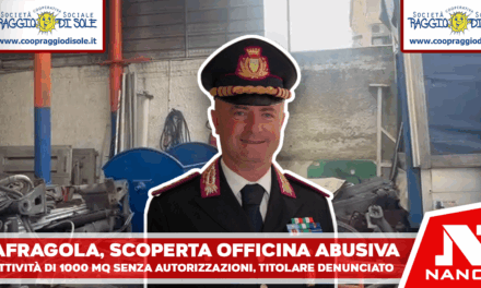 Afragola, scoperta officina abusiva di 1000 mq: scatta il sequestro