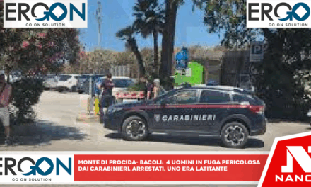 *Monte di Procida – Bacoli: 4 uomini in fuga pericolosa dai carabinieri. Arrestati, uno era latitante*
