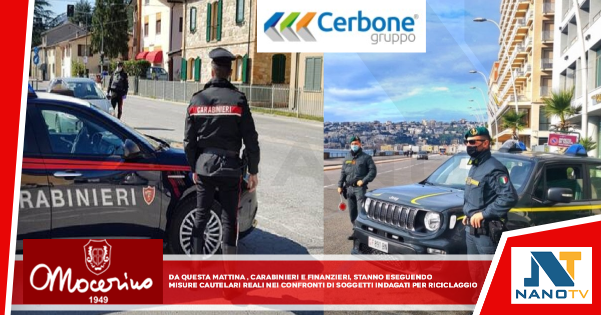 Da questa mattina, Carabinieri e Finanzieri: stanno eseguendo misure cautelari reali nei confronti di diversi soggetti indagati per riciclaggio.