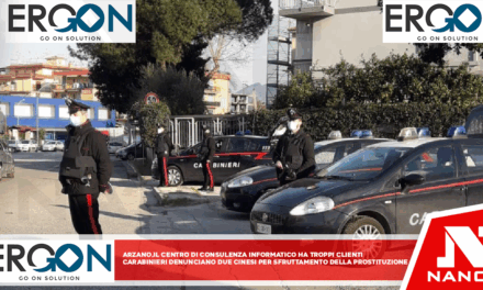 Arzano: Il centro di consulenza informatico ha troppi clienti. Carabinieri denunciano 2 cinesi per sfruttamento della prostituzione