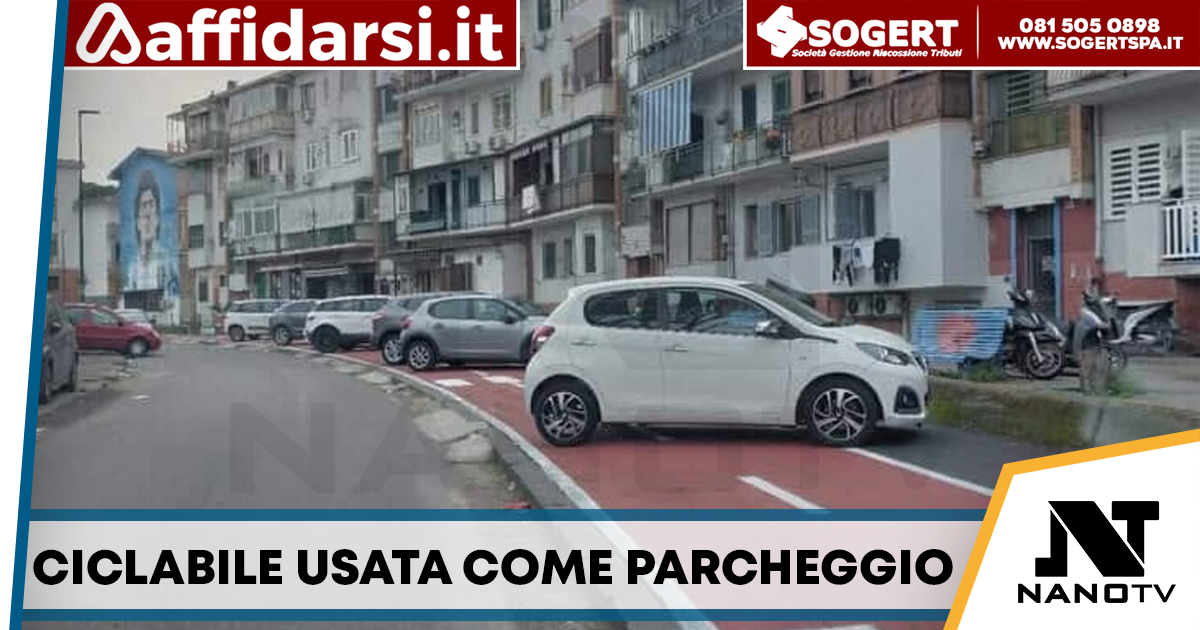Rione Traiano, pista ciclabile appena realizzata già trasformata in parcheggio