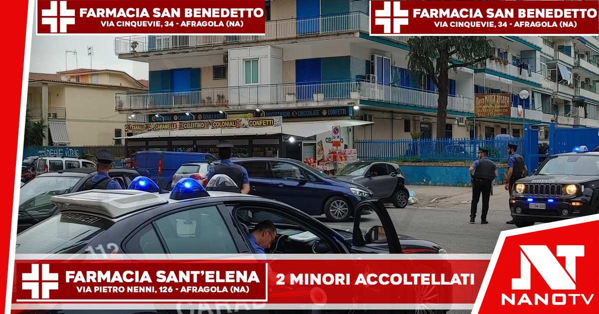 Marano di Napoli : I Carabinieri della locale stazione sono intervenuti a via Falcone per l’accoltellamento di due minori.
