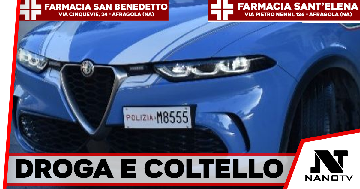 Pompei, fermato con droga e coltello: arrestato un 26enne